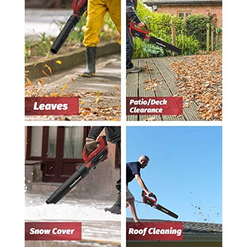 PowerSmart Leaf Blower, 20V MAX Lithium 350CFM Cordless Leaf Blowe...