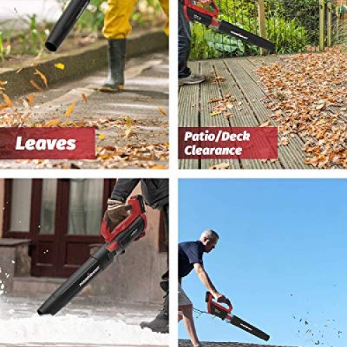 PowerSmart Leaf Blower, 20V MAX Lithium 350CFM Cordless Leaf Blowe...