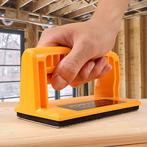 POWERTEC 71435 Hook and Loop Sanding Block w/Sandpaper Grit 40, 8...