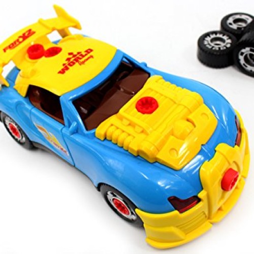 PowerTRC World Racing Car Take-A-Part Toy for Kids with 30 Take Ap...