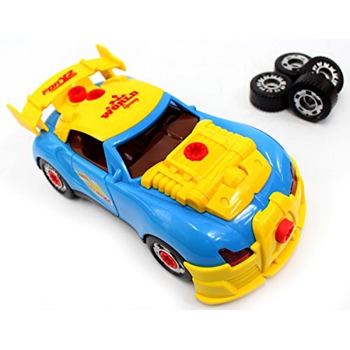 PowerTRC World Racing Car Take-A-Part Toy for Kids with 30 Take Ap...