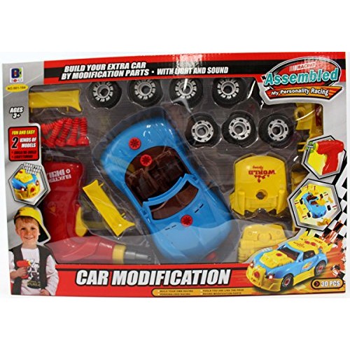 PowerTRC World Racing Car Take-A-Part Toy for Kids with 30 Take Ap...