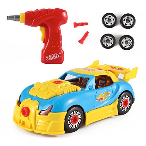 PowerTRC World Racing Car Take-A-Part Toy for Kids with 30 Take Ap...