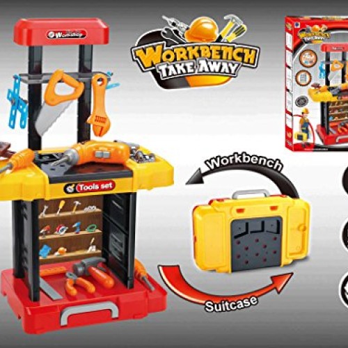PowerTRC Kids Toy Workshop Tool Bench Play Set