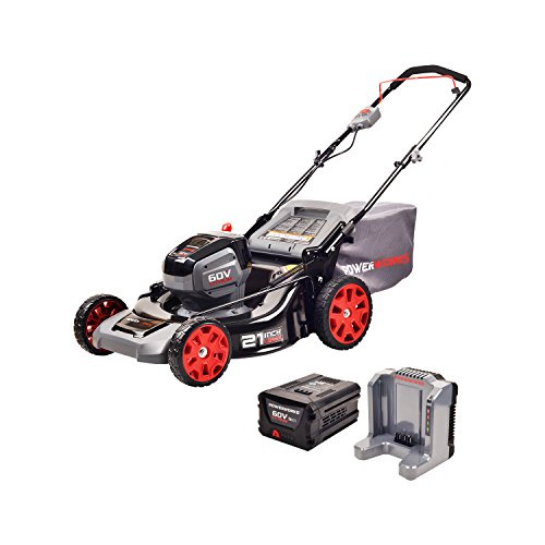 POWERWORKS 60V 21-inch Brushless HP Mower, 5Ah Battery and Charger...