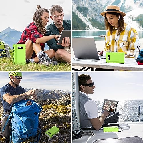 Portable Power Station with AC Outlet, Powkey 65W/110V External Ba...