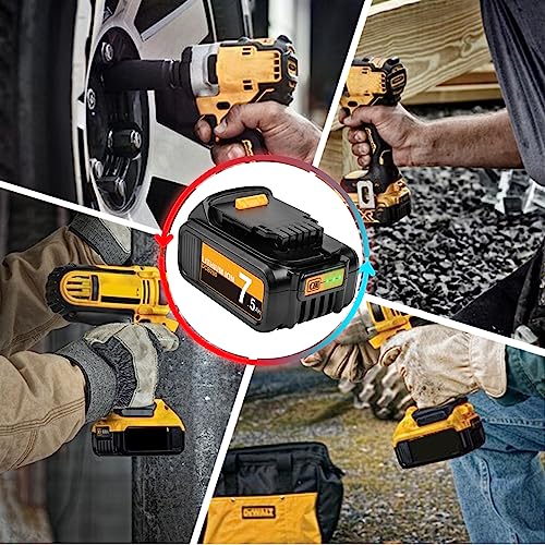 Upgraded 7500mAh DCB205 Li-Ion Battery Replacement for Dewalt 20V ...