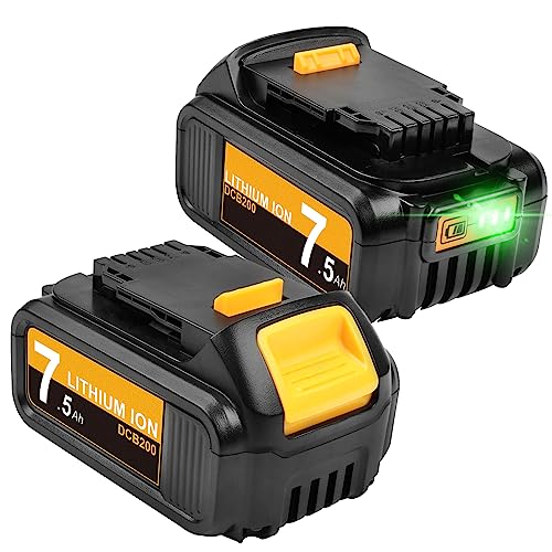 Upgraded 7500mAh DCB205 Li-Ion Battery Replacement for Dewalt 20V ...