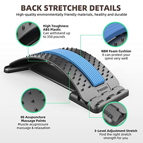 Poxum Back Stretcher for Lower Back Pain Relief, Back Cracker Boar...