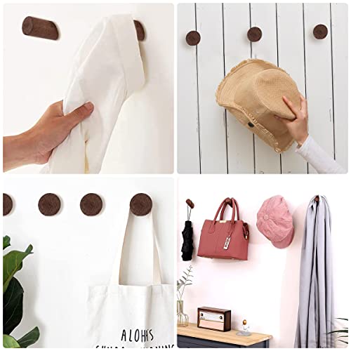 8 Pack Wall Hooks for Hanging Coats - POZEAN Hat Hooks for Wall, C...