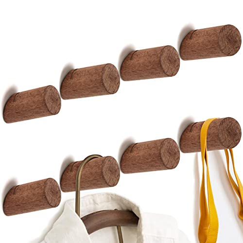 8 Pack Wall Hooks for Hanging Coats - POZEAN Hat Hooks for Wall, C...