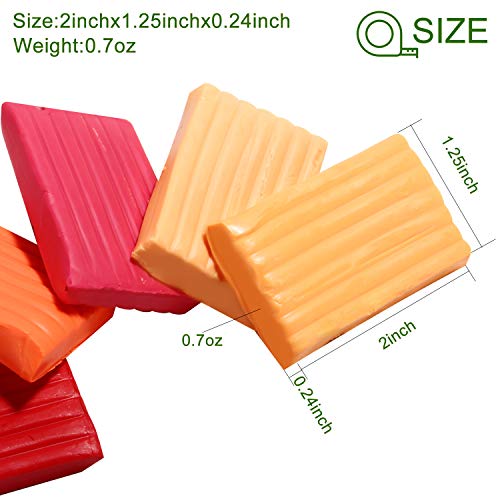 Polymer Clay, POZEAN Modeling Clay Kit 50 Colors DIY Oven Bake Cla...
