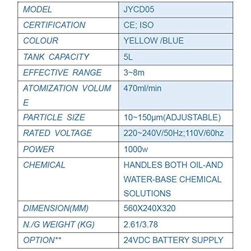 5L ULV Cold Fogger Machine - Disinfectant - Anti-Virus - Poultry V...