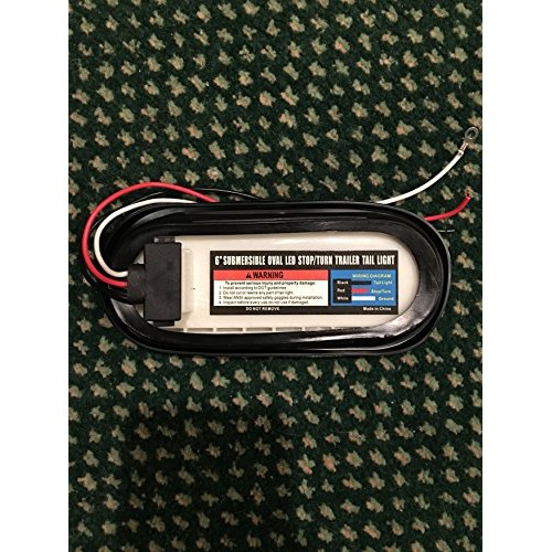 2 Red Trailer Truck LED Sealed RED 6 Oval Stop/Turn/Tail Light ...