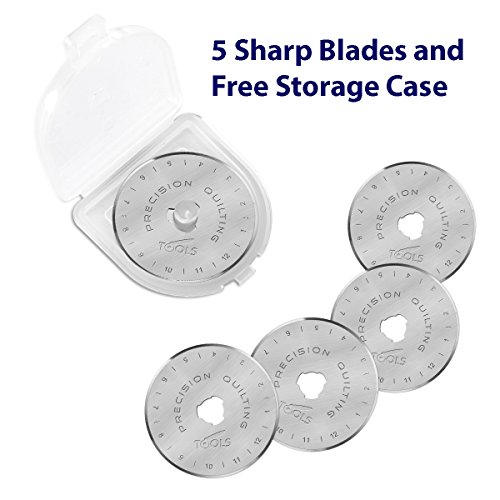 60mm Rotary Cutter Blades Pack of 5 SKS-7 Carbide Tool Steel, Co...