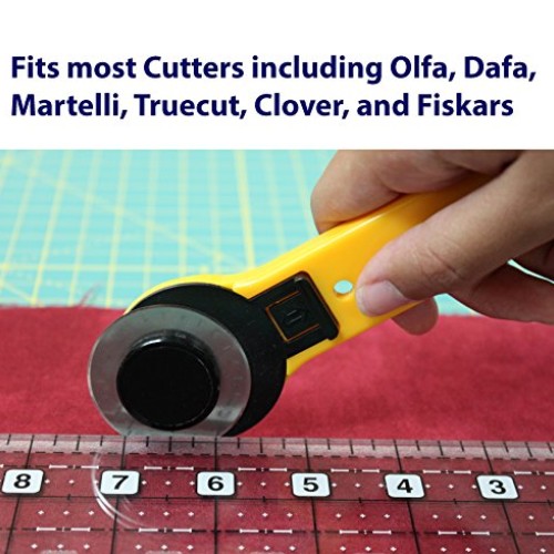 60mm Rotary Cutter Blades Pack of 5 SKS-7 Carbide Tool Steel, Co...