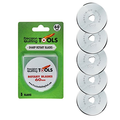 60mm Rotary Cutter Blades Pack of 5 SKS-7 Carbide Tool Steel, Co...