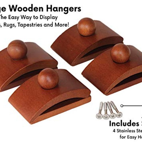 Classy Clamps Wooden Quilt Hangers – 4 Large Clips Dark and Scre...