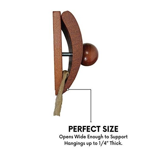 Classy Clamps Wooden Quilt Hangers – 4 Large Clips Dark and Scre...