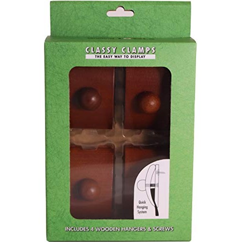 Classy Clamps Wooden Quilt Hangers – 4 Large Clips Dark and Scre...