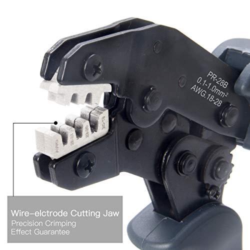 Crimping Tool, Preciva SN-28B Self-Adjusting Ratcheting Crimper To...