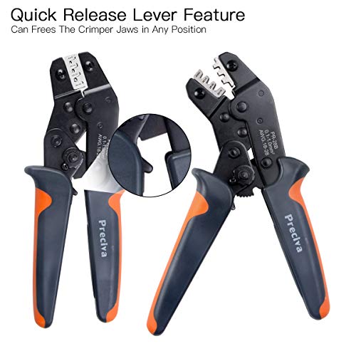 Crimping Tool, Preciva SN-28B Self-Adjusting Ratcheting Crimper To...