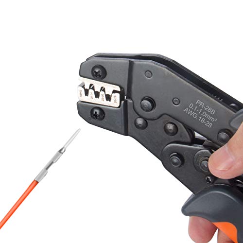 Crimping Tool, Preciva SN-28B Self-Adjusting Ratcheting Crimper To...
