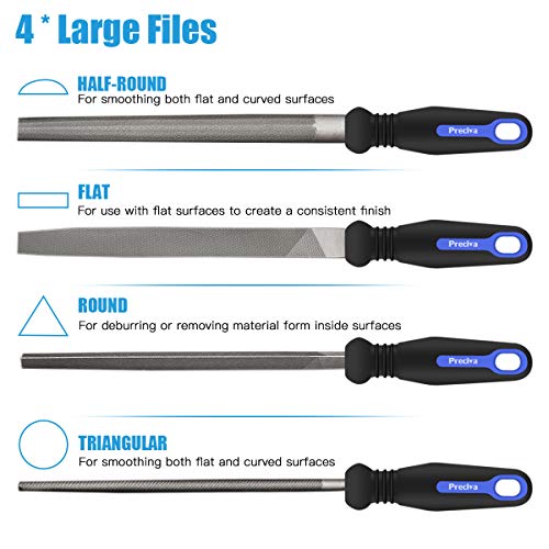 Preciva 16PCS File Set, High Carbon Steel Multipurpose File Set in...
