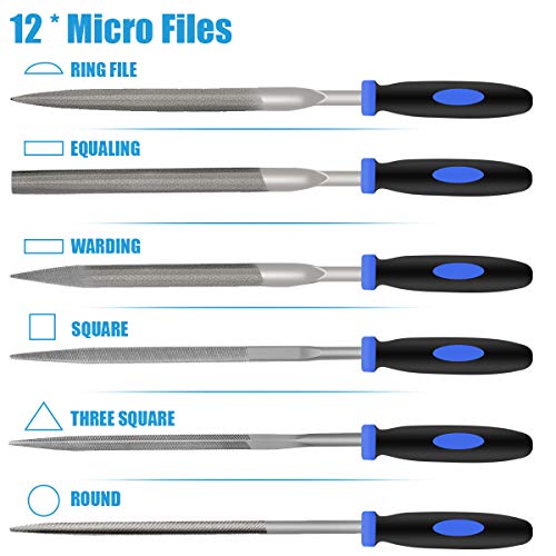 Preciva 16PCS File Set, High Carbon Steel Multipurpose File Set in...