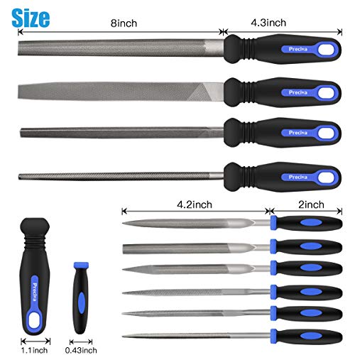 Preciva 16PCS File Set, High Carbon Steel Multipurpose File Set in...