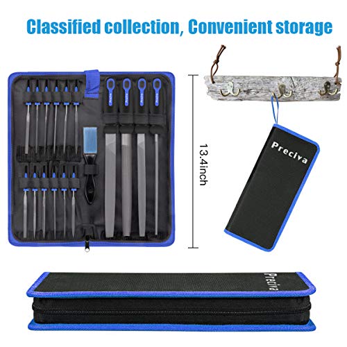 Preciva 16PCS File Set, High Carbon Steel Multipurpose File Set in...