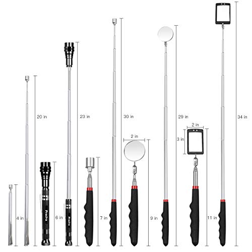 Preciva 5PCS Magnetic Telescoping Pick-up Tool Kit with 15lb/1lb P...