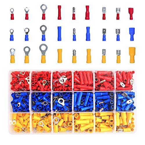 Wire Terminals Crimping Tool, Preciva Insulated Ratcheting Termina...