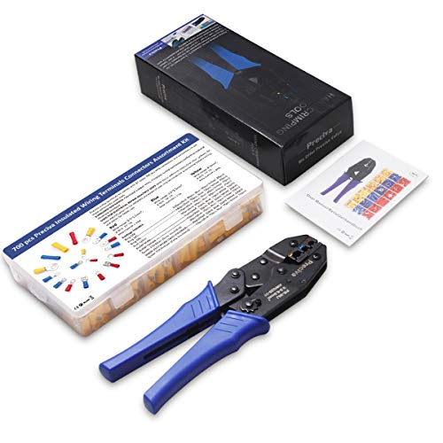 Wire Terminals Crimping Tool, Preciva Insulated Ratcheting Termina...