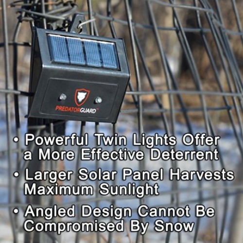 PREDATORGUARD Solar Powered Predator Deterrent Light Scares Noctur...