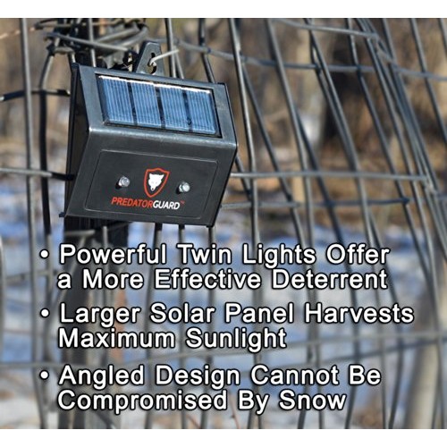 PREDATORGUARD Solar Powered Predator Deterrent Light Scares Noctur...
