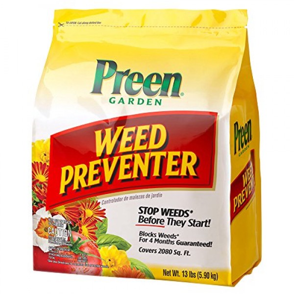 Preen 2464107 Garden Weed Preventer - 13 lb. bag Covers 2080 sq. ft.
