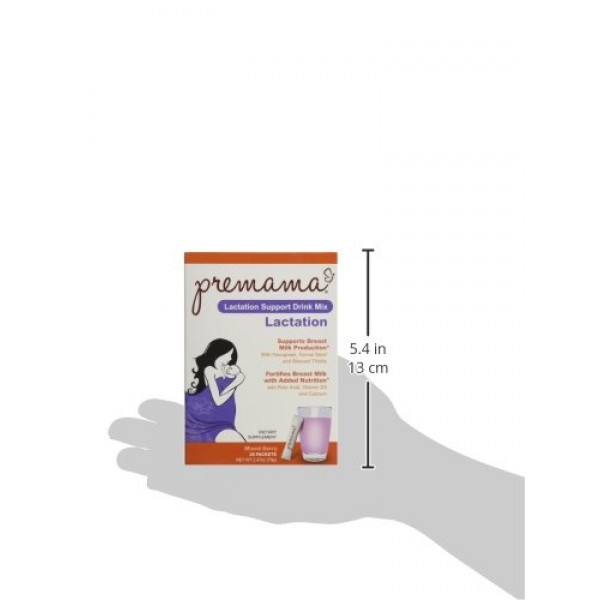 Premama Lactation Support Powdered Drink Supplement, Mixed Berry, ...