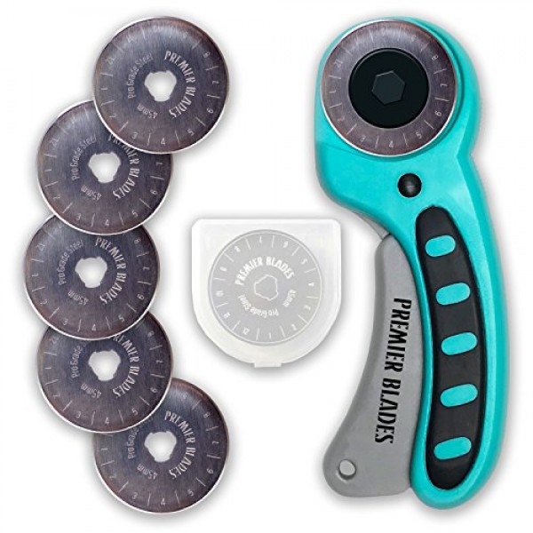 Premier Blades 45mm Rotary Cutter Tool 5 Extra Blades Included E...