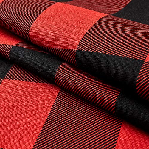 Premier Prints Buffalo Check Fabric, Red/Black, Fabric By The Yard