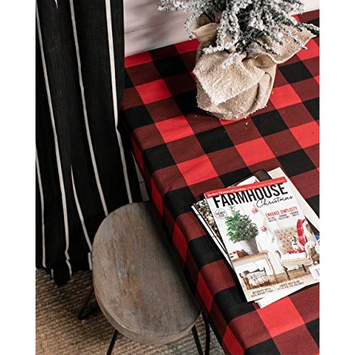 Premier Prints Buffalo Check Fabric, Red/Black, Fabric By The Yard