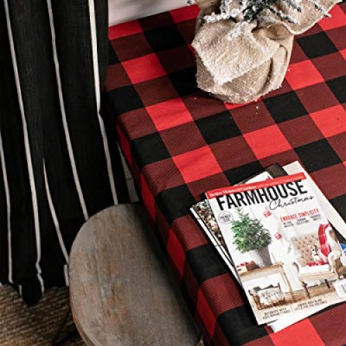 Premier Prints Buffalo Check Fabric, Red/Black, Fabric By The Yard