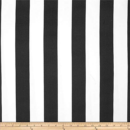 Premier Prints Stripe Black/White Fabric by The Yard