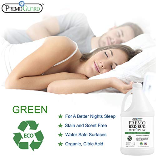 Bed Bug & Mite Killer Spray By Premo Guard 128 oz – Fast 100% Kill...