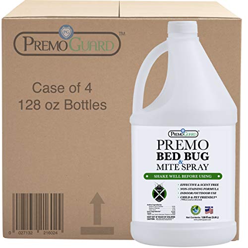 Bed Bug & Mite Killer Spray By Premo Guard 128 oz – Fast 100% Kill...