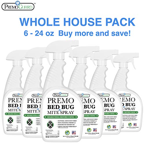 Premo Guard Bed Bug & Mite Spray – 24 oz – Fast Acting – Stain & S...