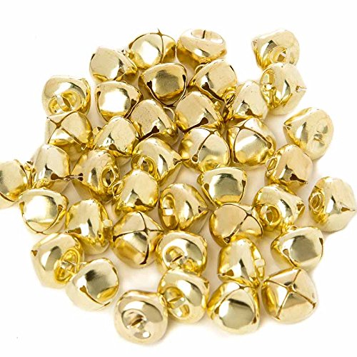 Pack of 200, 1/2 inch Christmas Jingle Bells, Craft Bells for Wre...