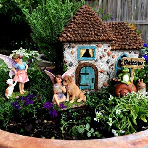 PRETMANNS Fairy Garden House Kit - Fairy House with Fairy Garden F...