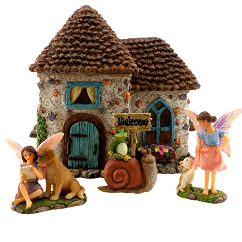 PRETMANNS Fairy Garden House Kit - Fairy House with Fairy Garden F...