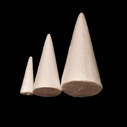Prettyia Craft Foam Cone - 10-Pack Cone Shaped Foam for DIY Home C...